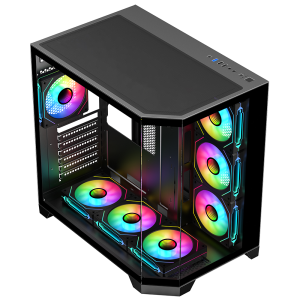 Alternative view of FRISBY FC-9550G 850W 80+ Bronze Siyah 7x ARGB Fan Mid Tower ATX Kasa
