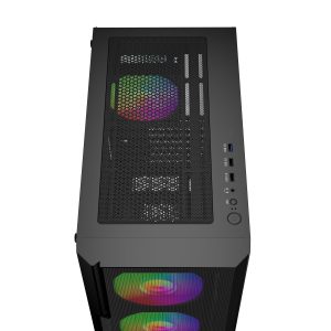 Alternative view of GAMEBOOSTER CRUX E650B 650W 80+ Siyah Mesh Panel Full Tower E-ATX Kasa